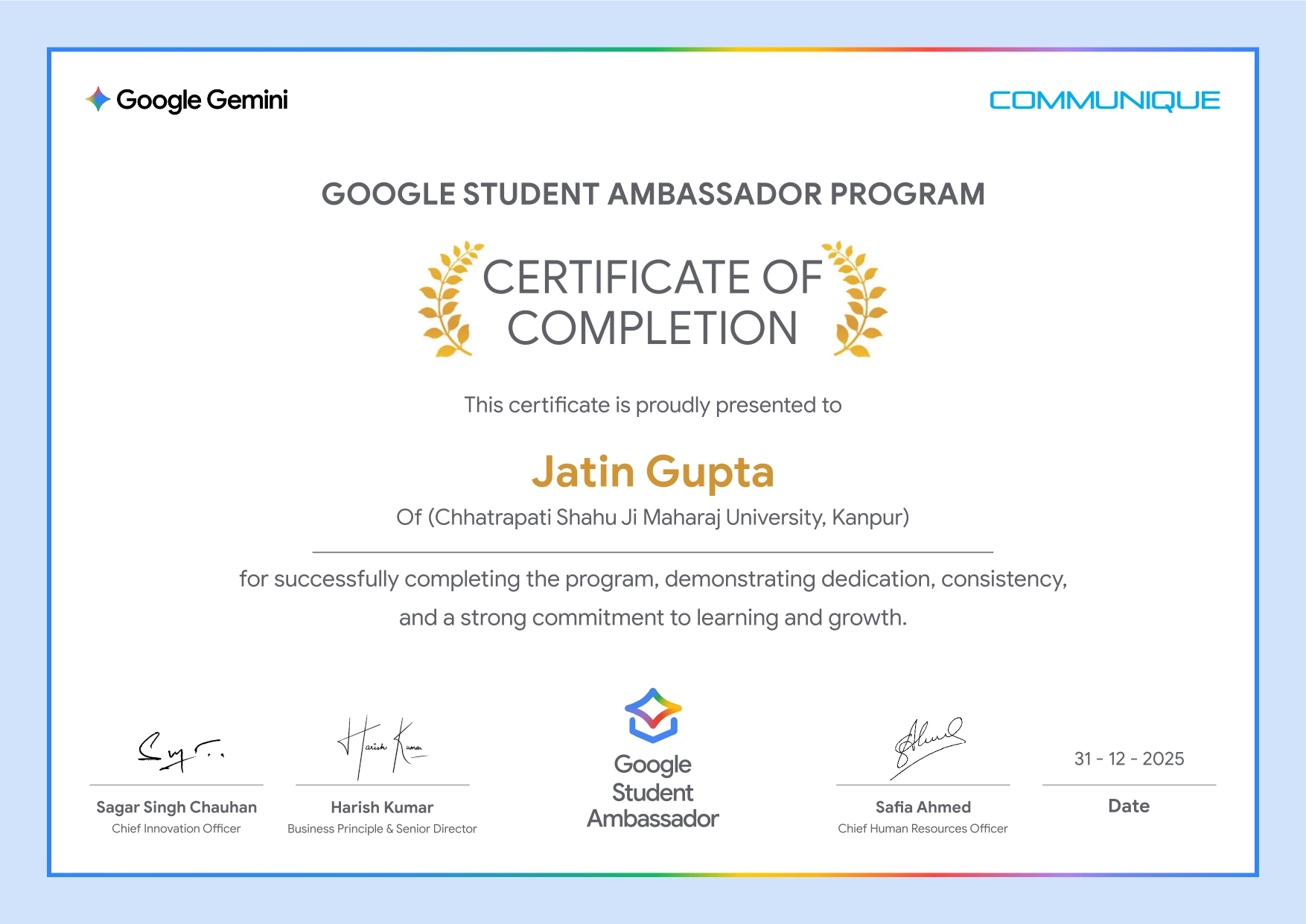 Certificate